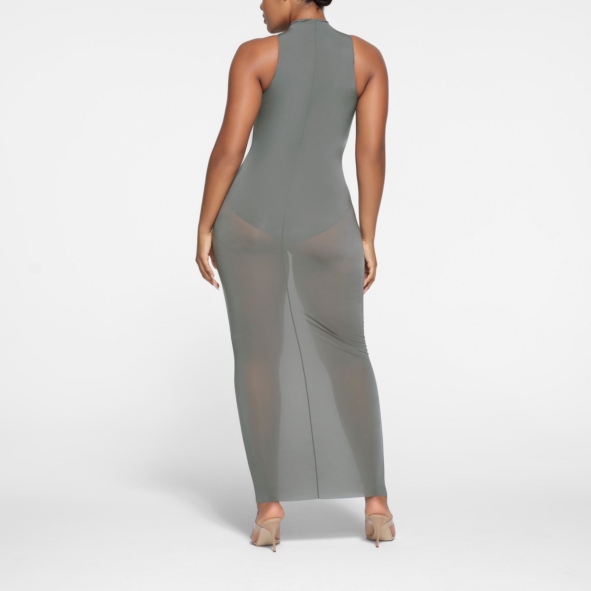 Mock Neck Long Dress - Image 3