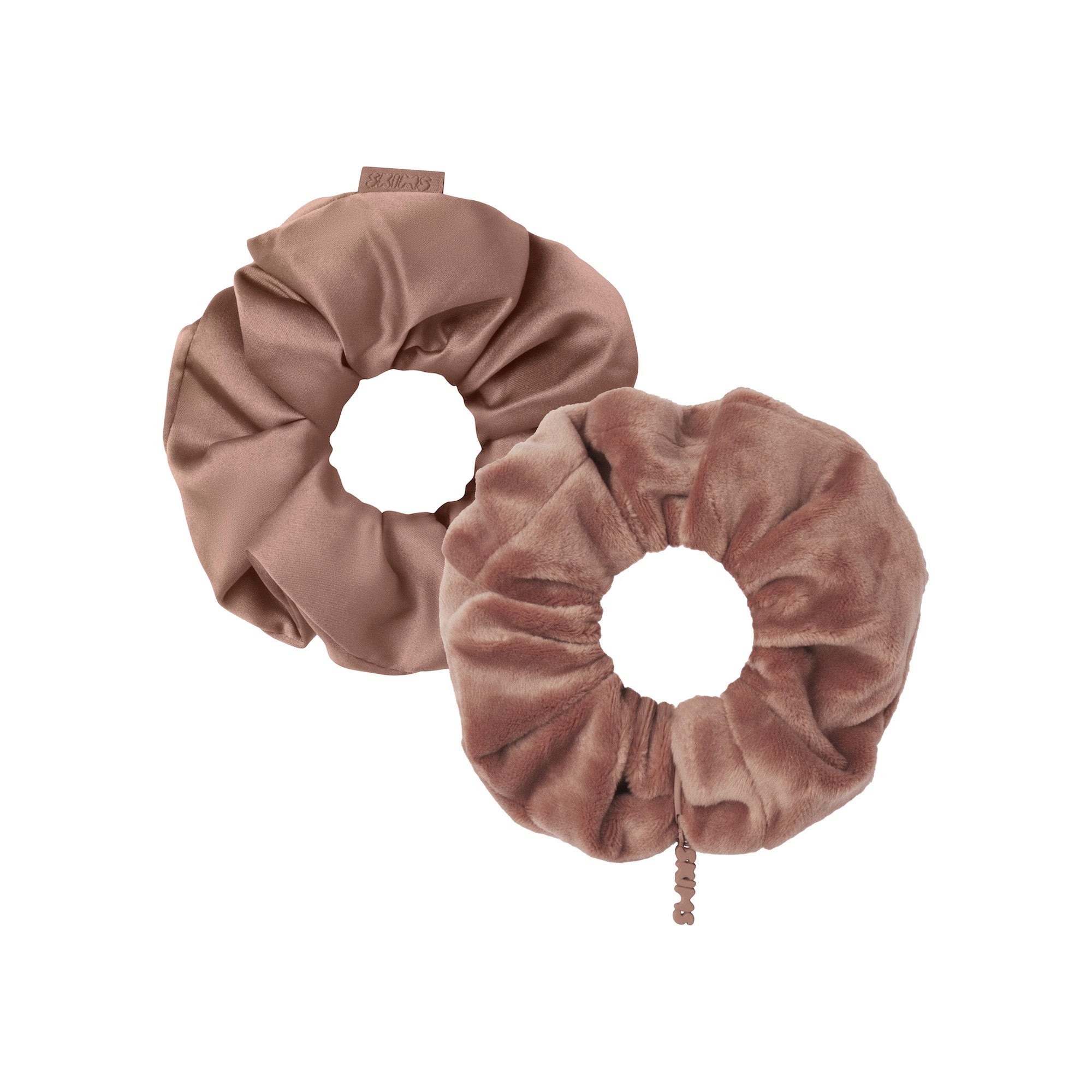 Satin And Velour Scrunchie 2-Pack - Image 3