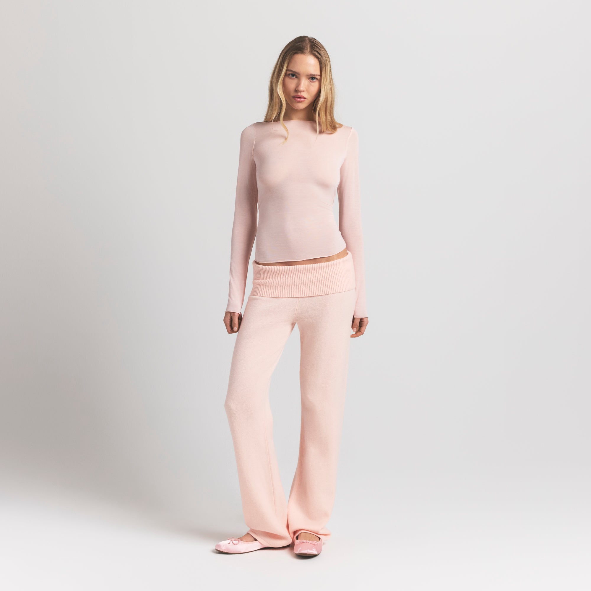 Long Sleeve Boatneck Top
