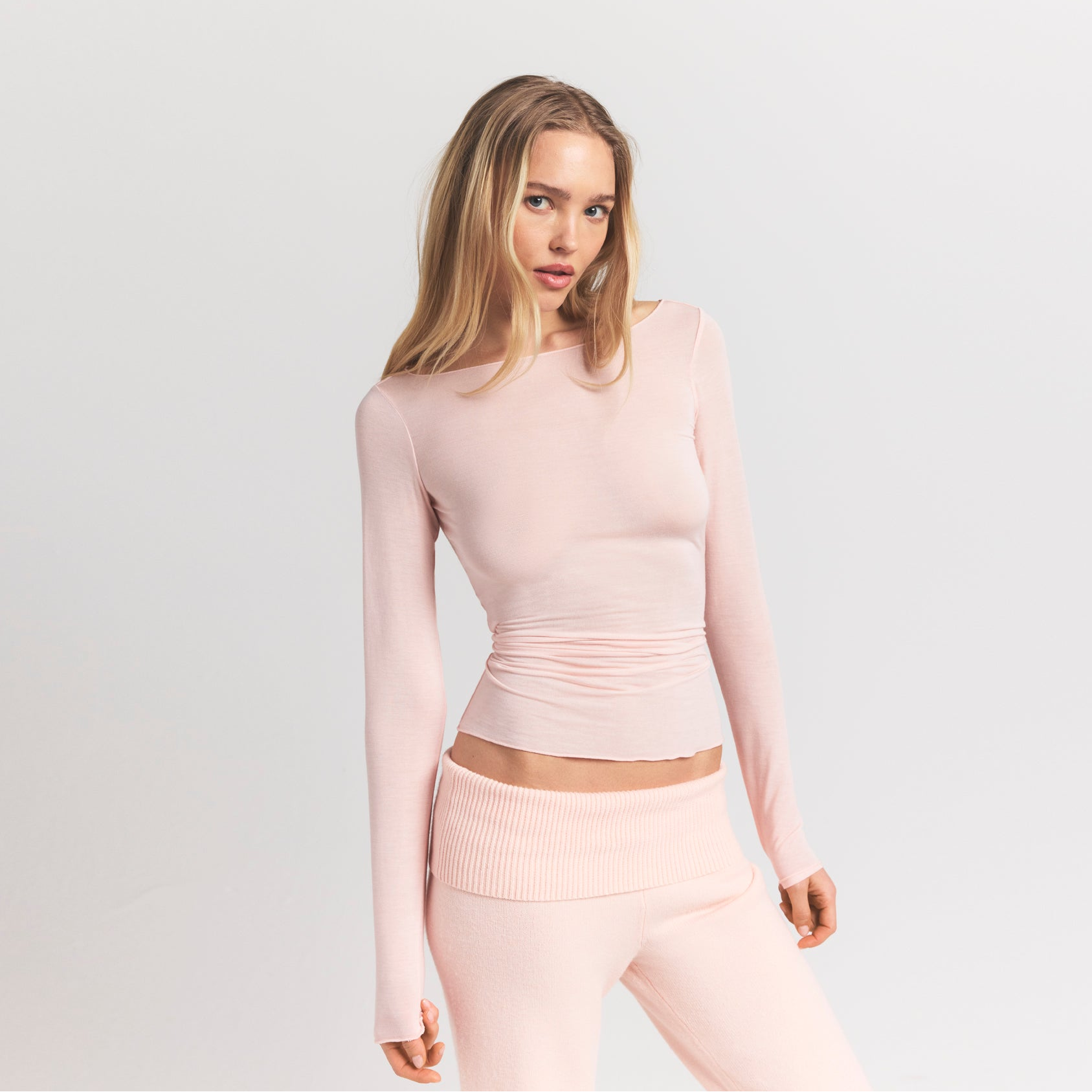 Long Sleeve Boatneck Top - Image 2