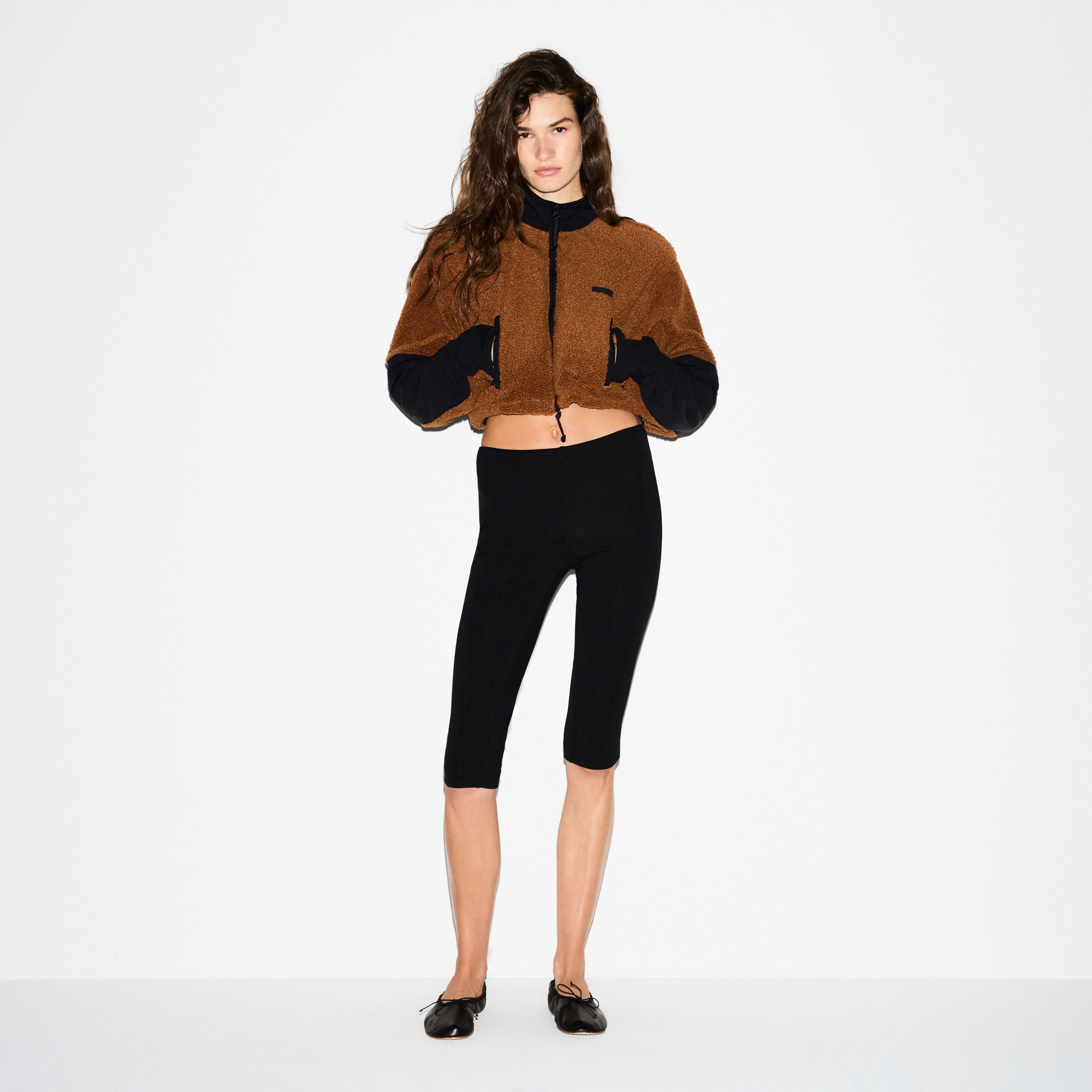 Funnel Neck Cropped Jacket - Image 4