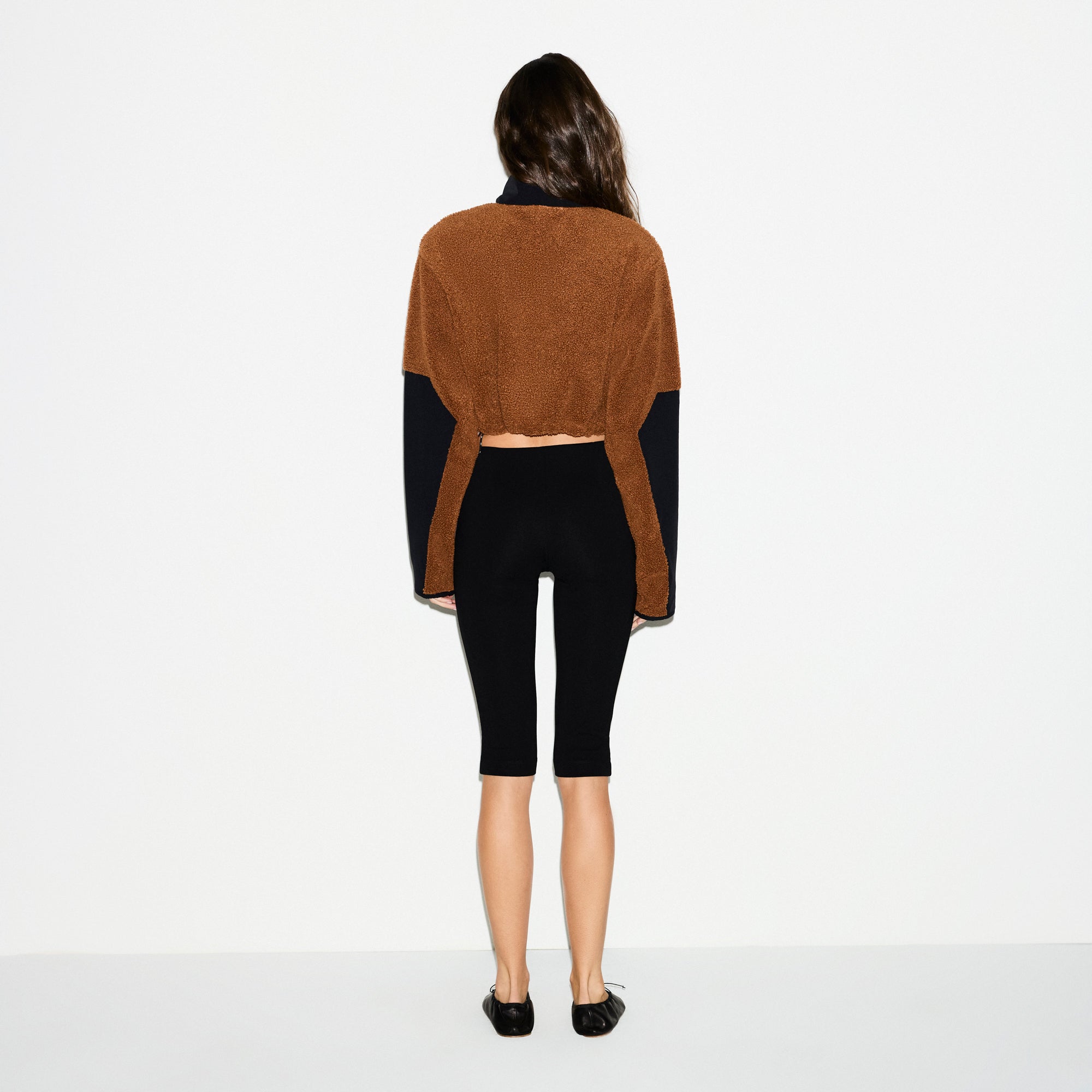 Funnel Neck Cropped Jacket - Image 6