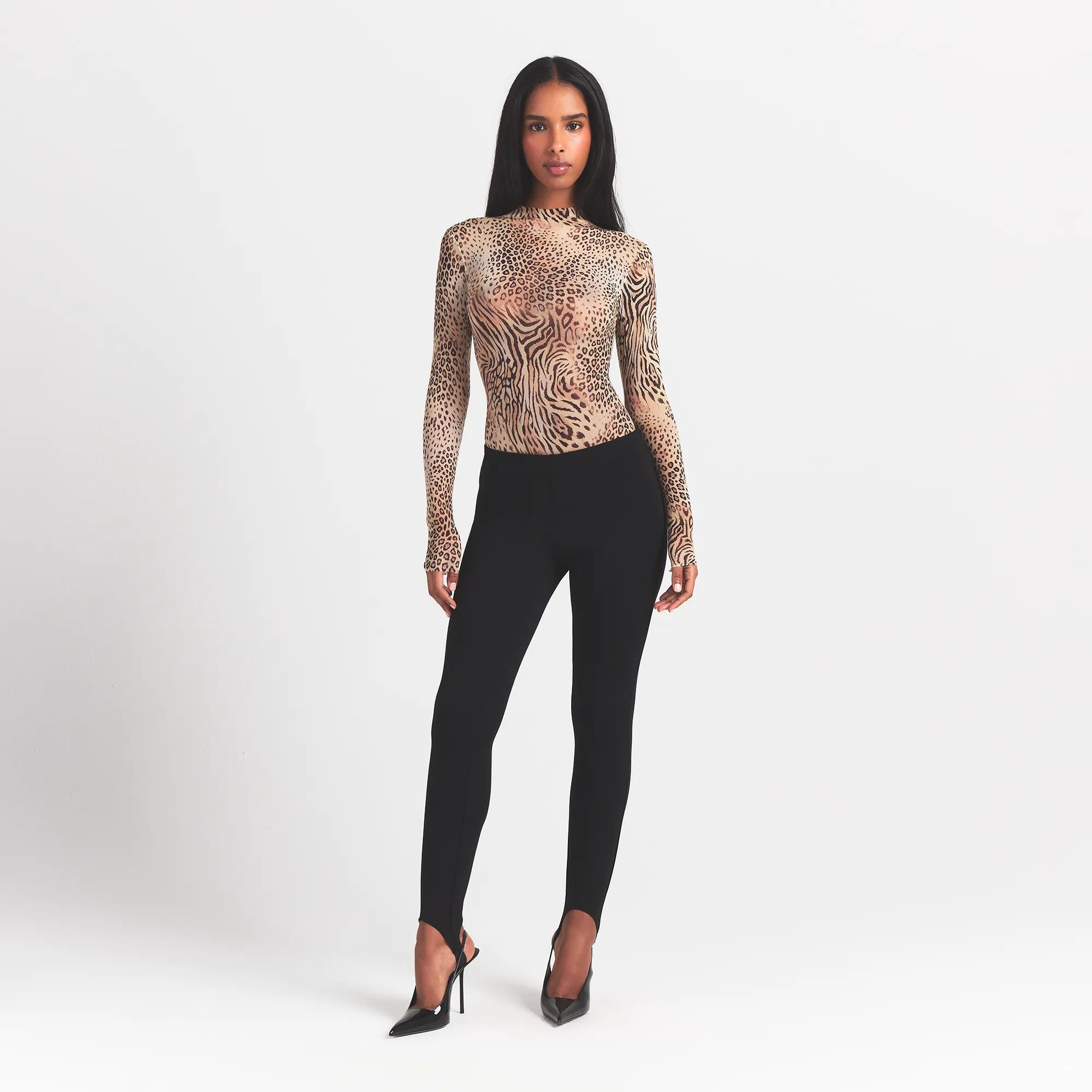Mock Neck Long Sleeve Bodysuit - Image 3
