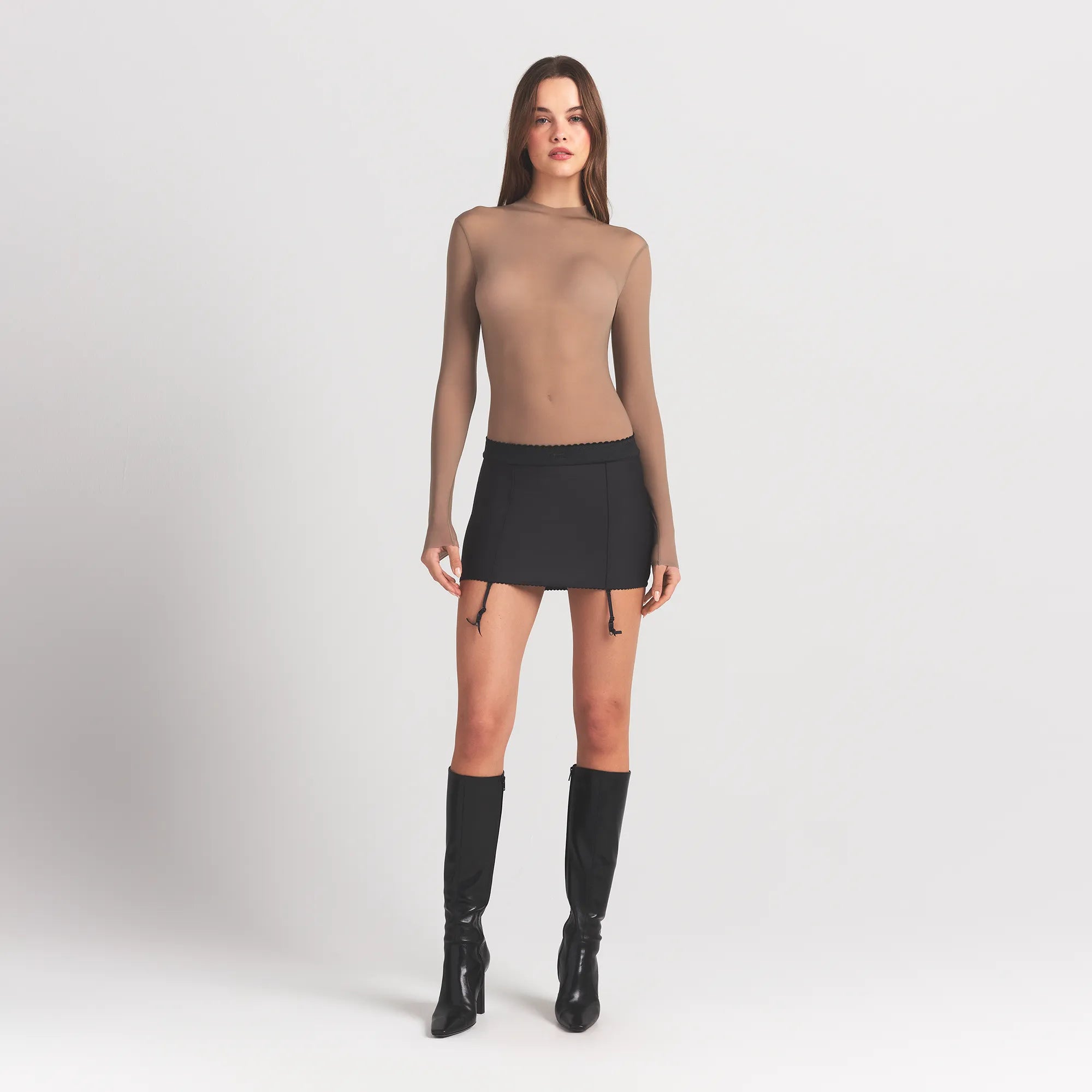 Mock Neck Long Sleeve Bodysuit