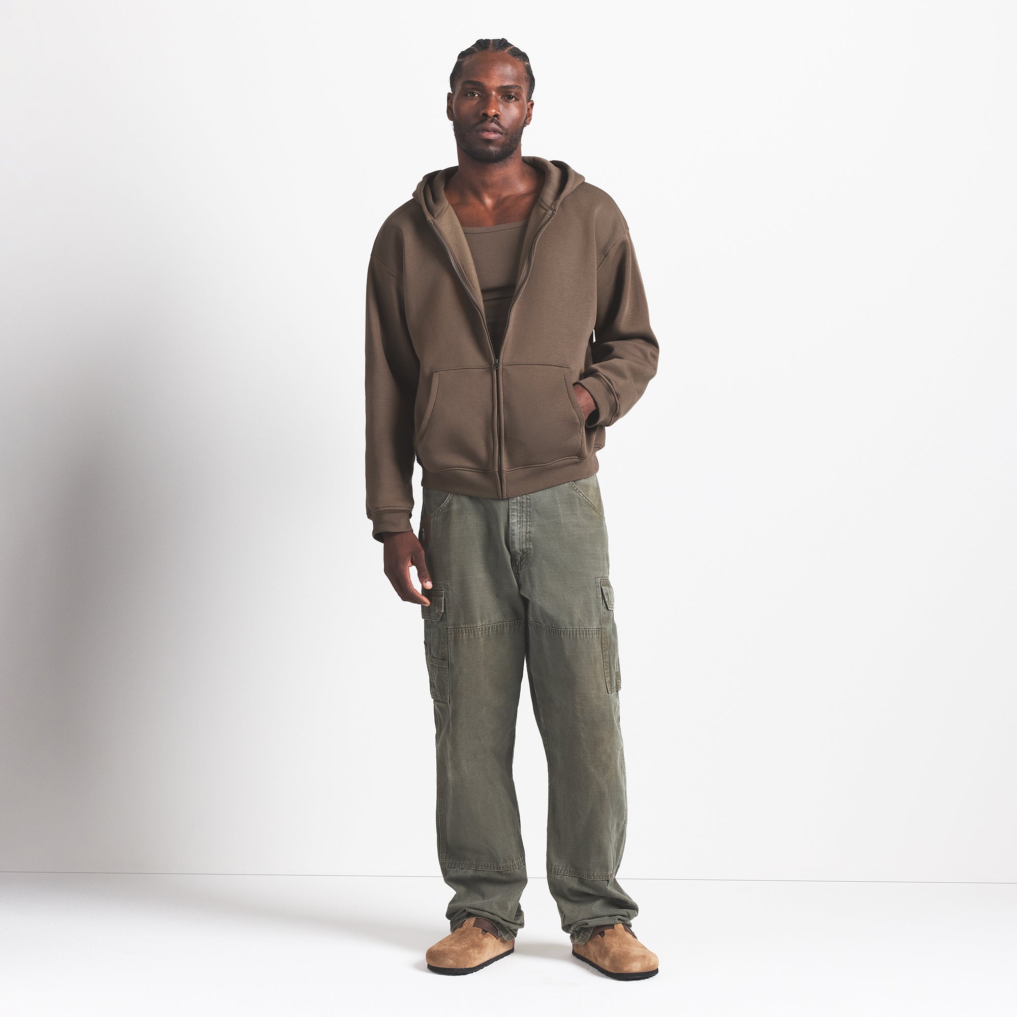 Mens Relaxed Zip Up Hoodie - Image 4