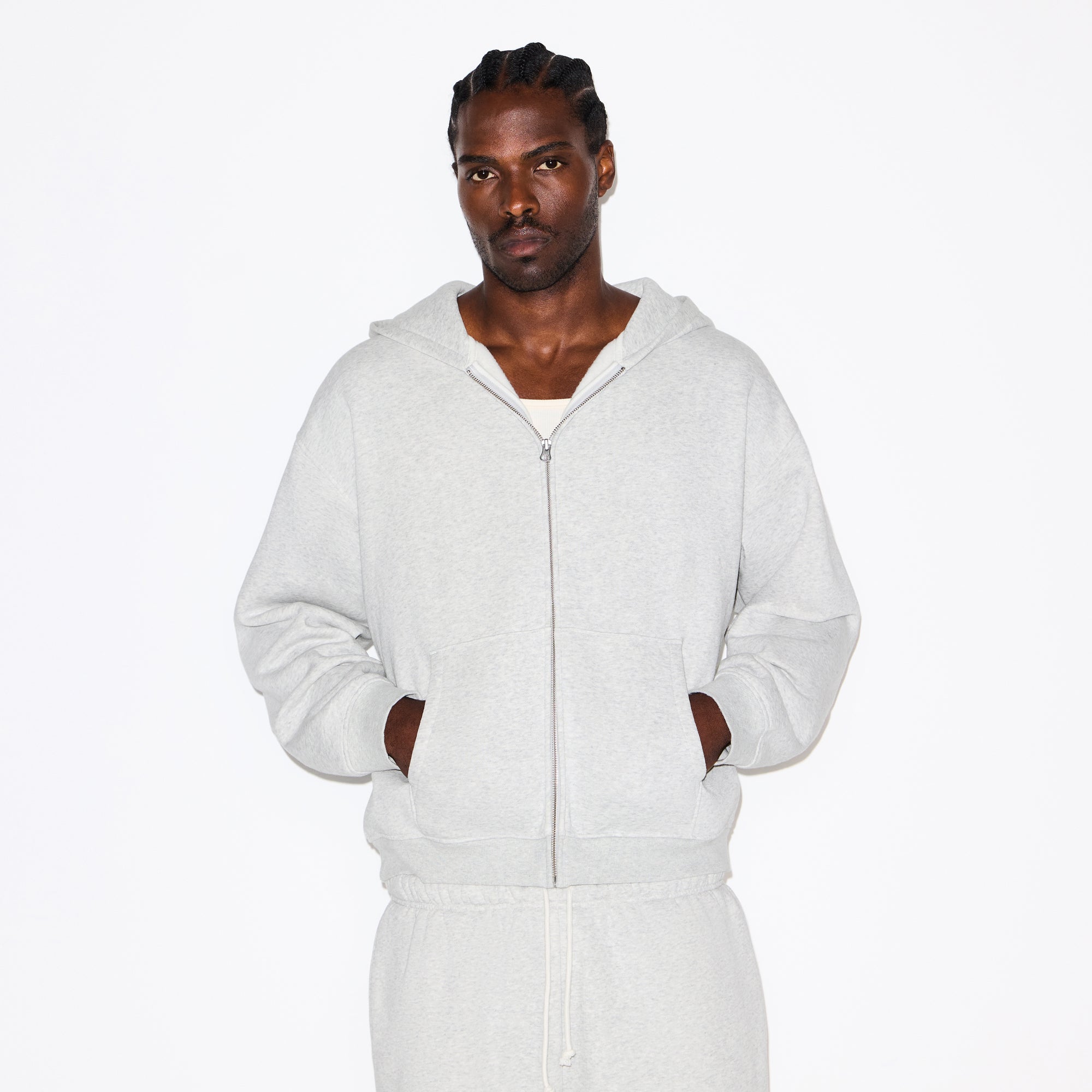 Mens Relaxed Zip Up Hoodie - Image 2