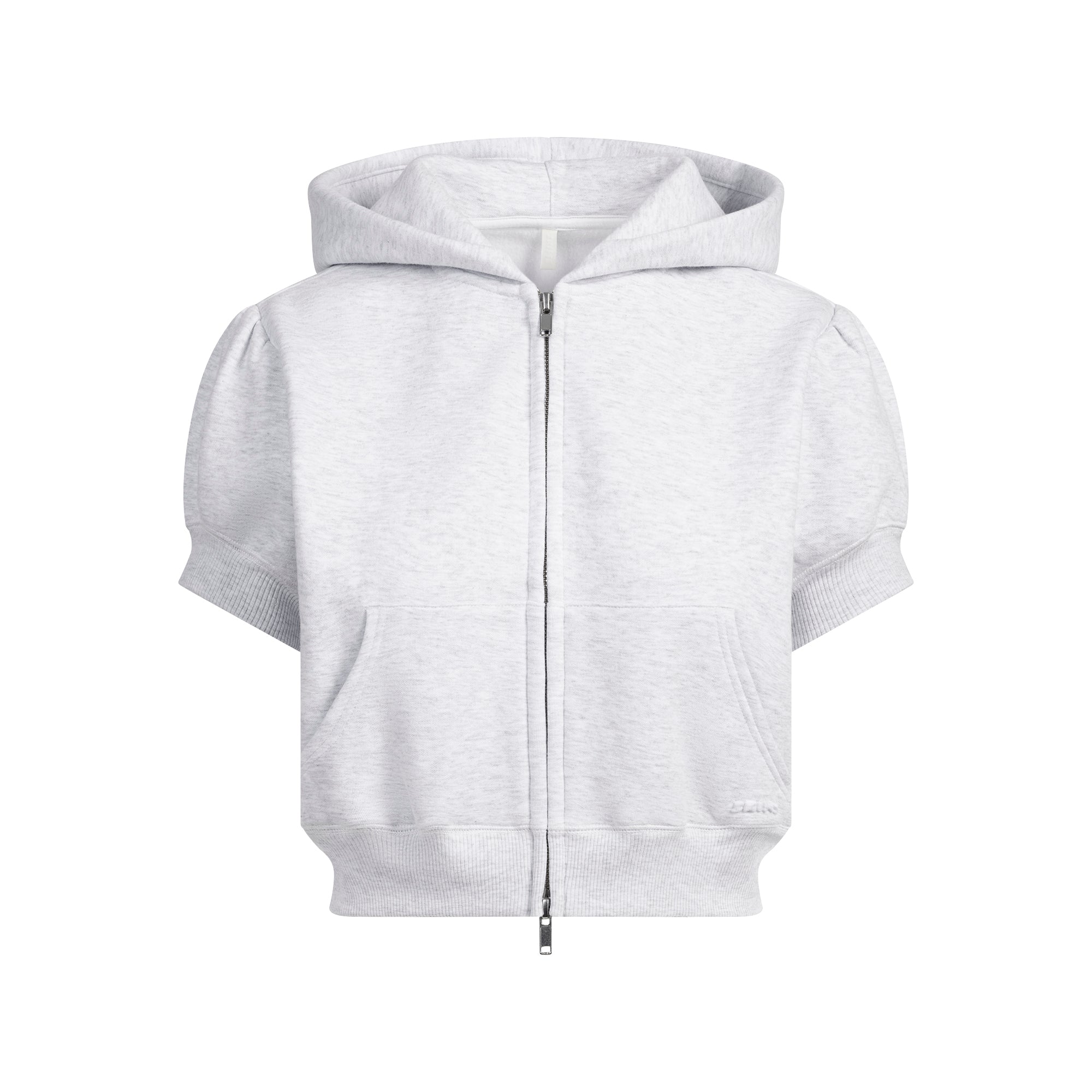 Bubble Sleeve Cropped Zip Up - Image 8