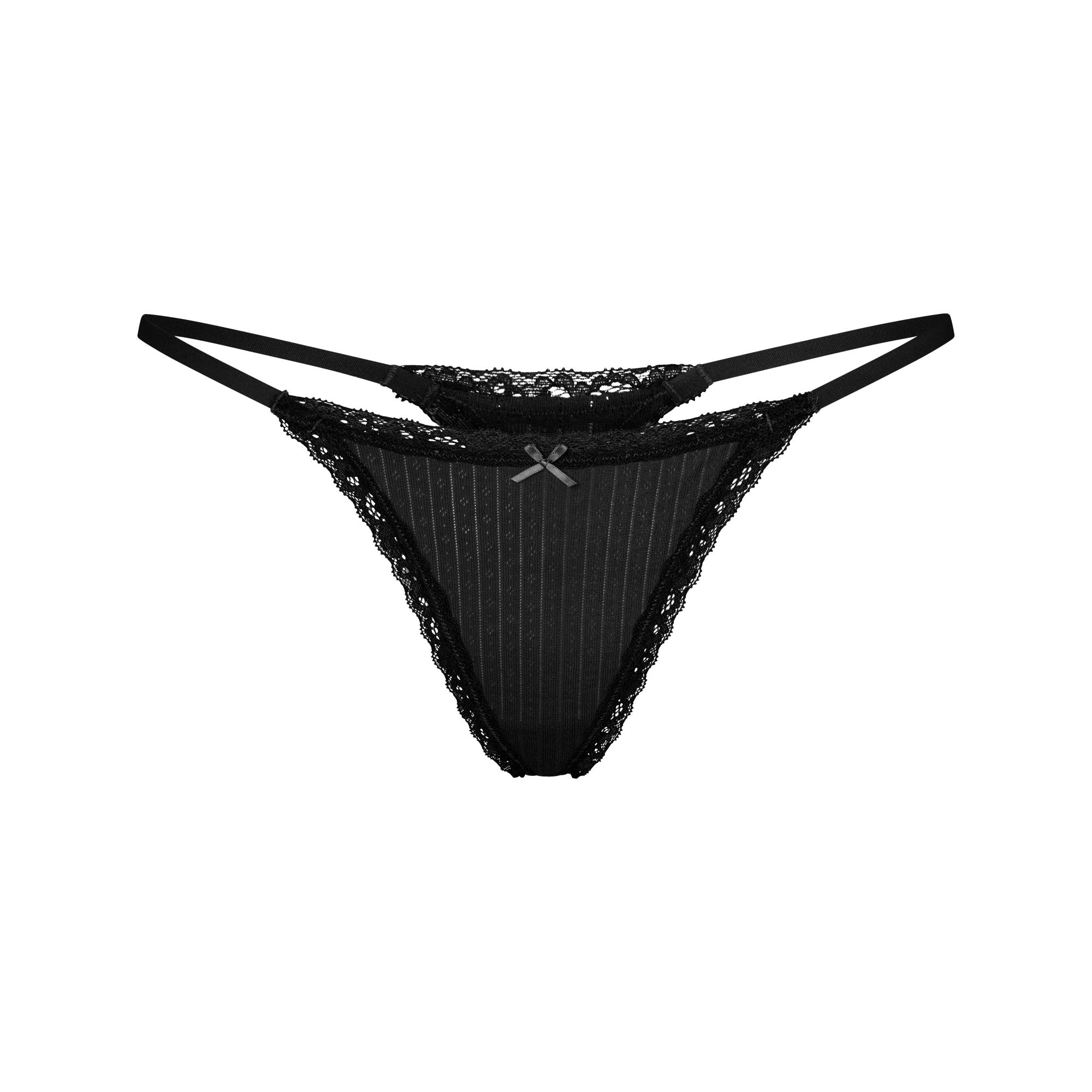 Pointelle Lace String Thong - Image 4