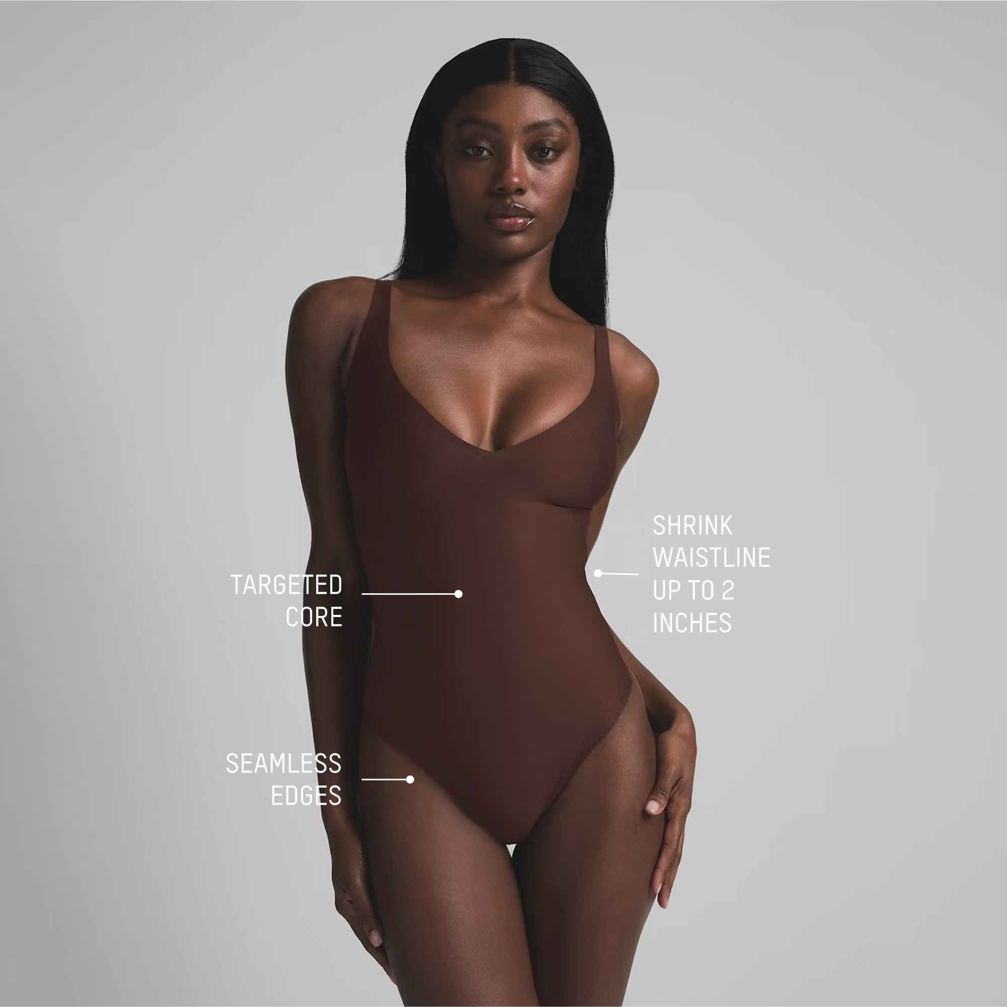 Core Sculpt Plunge Thong Bodysuit - Image 5