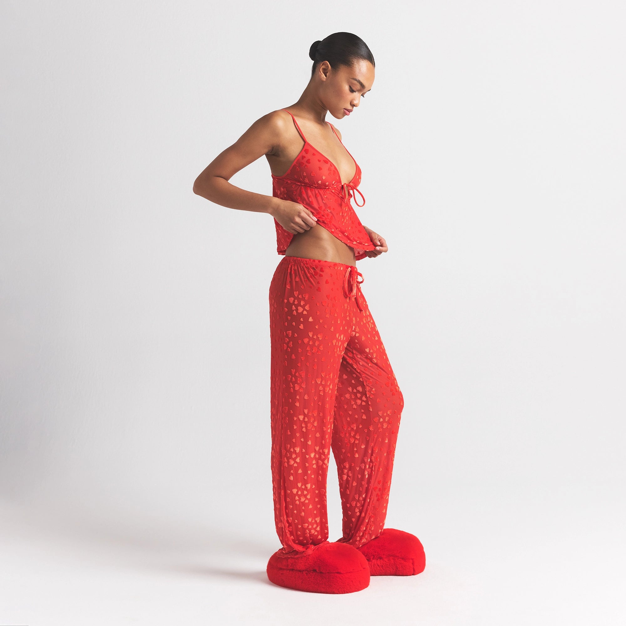 Sheer Velvet Cami And Pant Set - Image 3