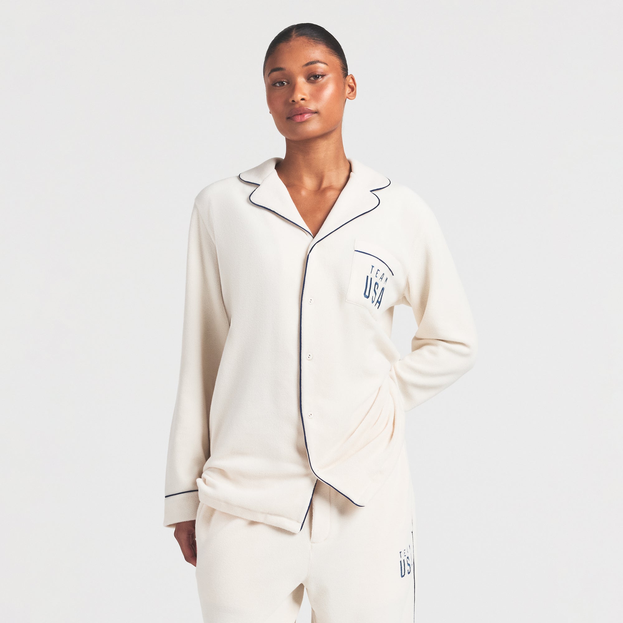 Fleece Unisex Olympic Oversized Sleep Top - Image 3