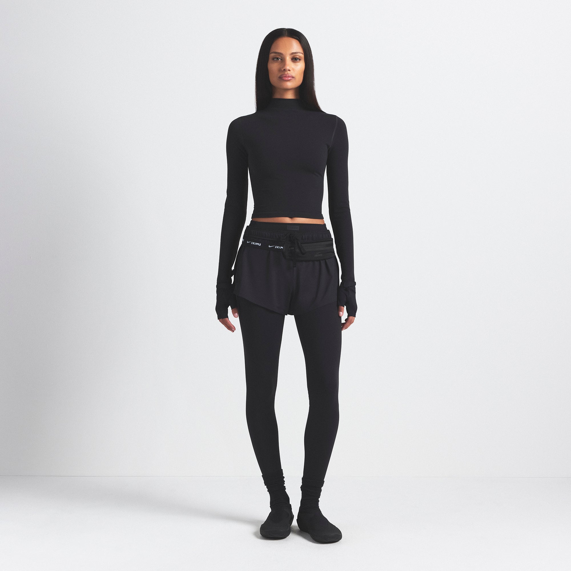 Mock Neck Crop Top