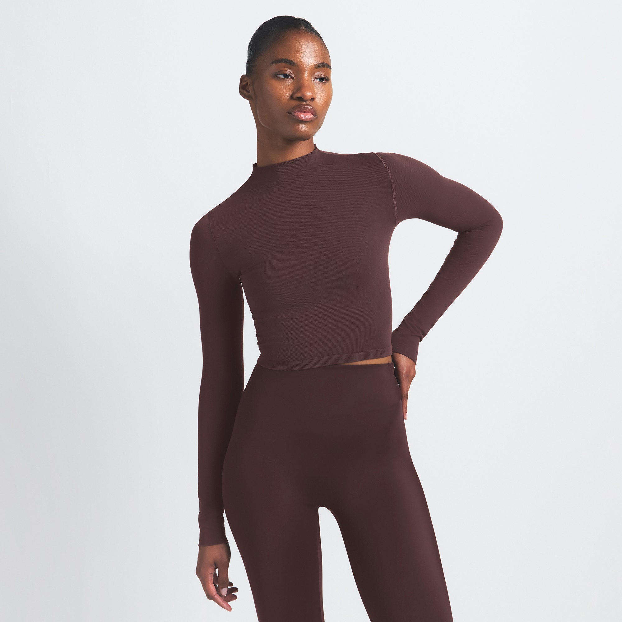 Mock Neck Crop Top