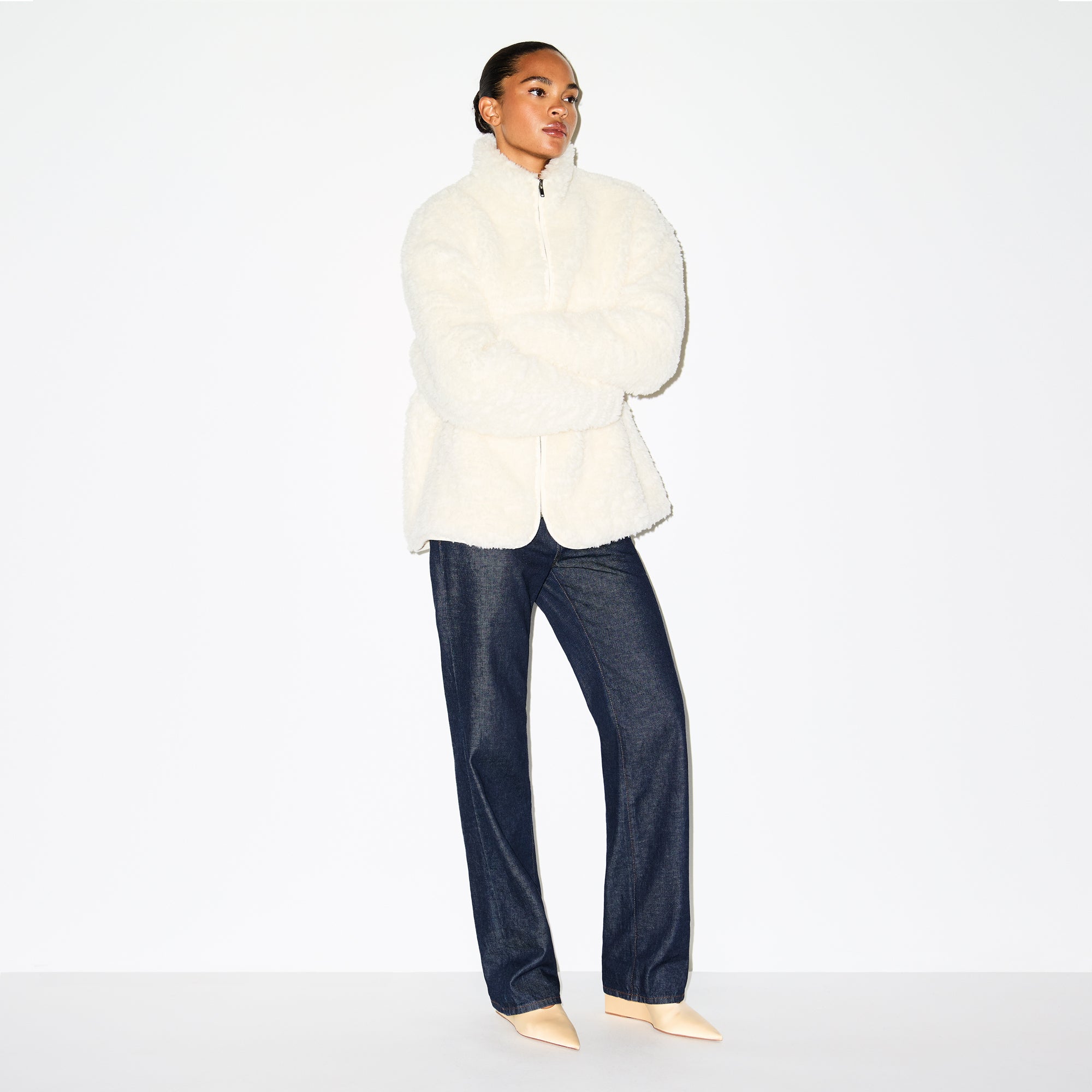 Oversized Mock Neck Jacket