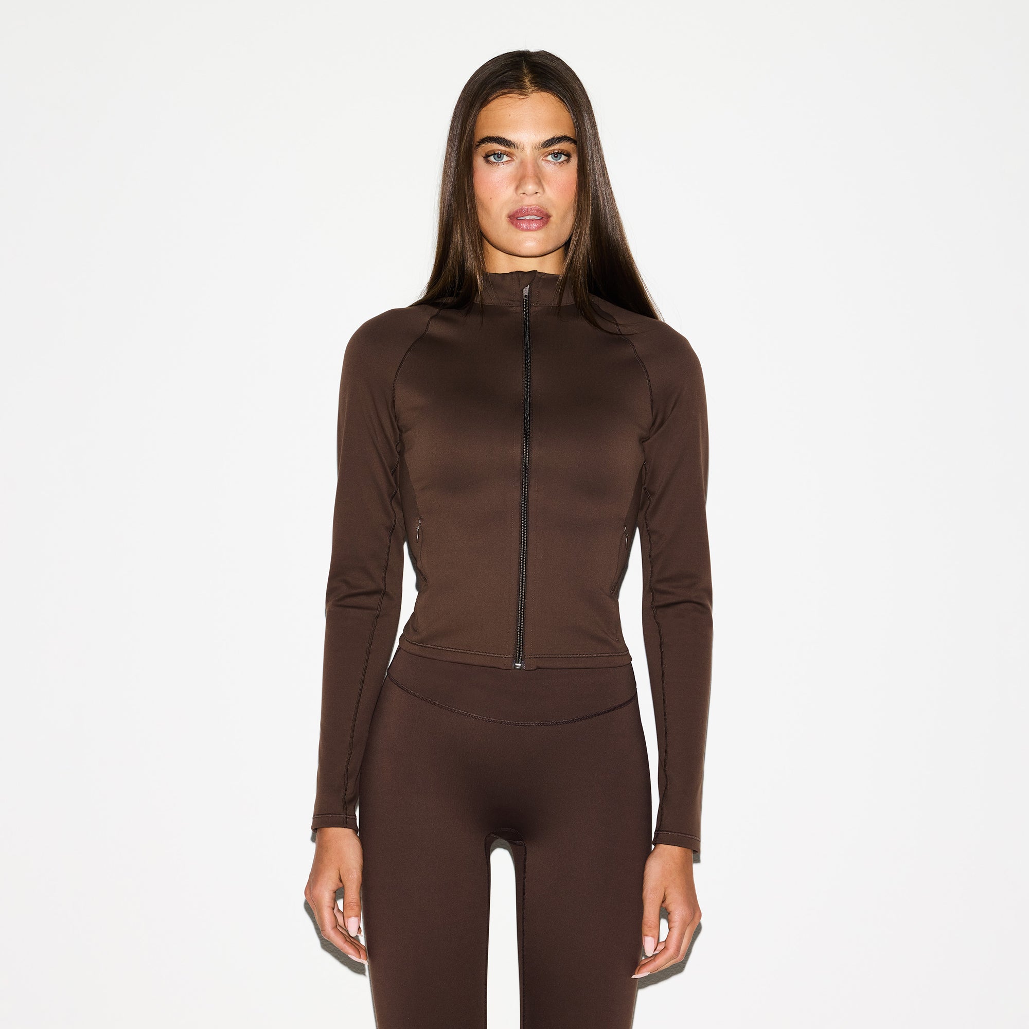 Mock Neck Full Zip Jacket - Image 2