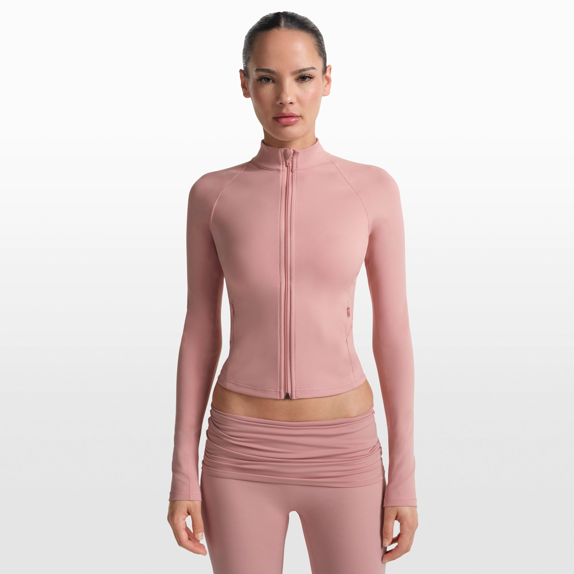 Mock Neck Full Zip Jacket - Image 2